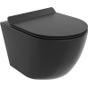 Mexen Lena Rimless WC csésze lassan záródó vékony ülőkével, duroplast, fekete matt - 30220185