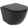 Mexen Lena vas wc Rimless cu capac slim cu cădere lentă, duroplast, negru mat - 30221085