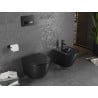 Mexen Lena vas de toaletă Rimless cu capac slim cu închidere lentă , duroplast, Negru mat - 30221085