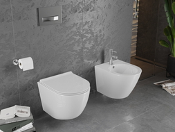 Mexen Lena vas WC fără rame cu capac slim cu închidere lentă, duroplast, alb lucios - 30220500