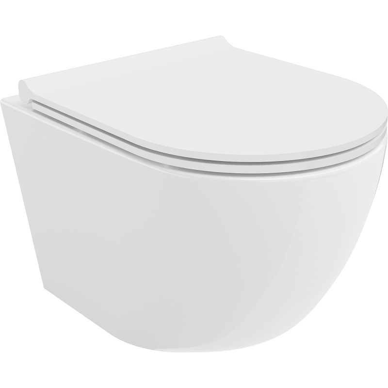 Mexen Lena vas wc Rimless cu capac soft close slim, duroplast, alb lucios - 30220500