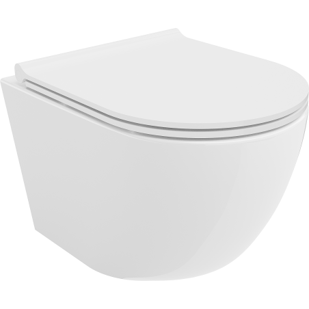 Mexen Lena vas WC fără rame cu capac slim cu închidere lentă, duroplast, alb lucios - 30220500