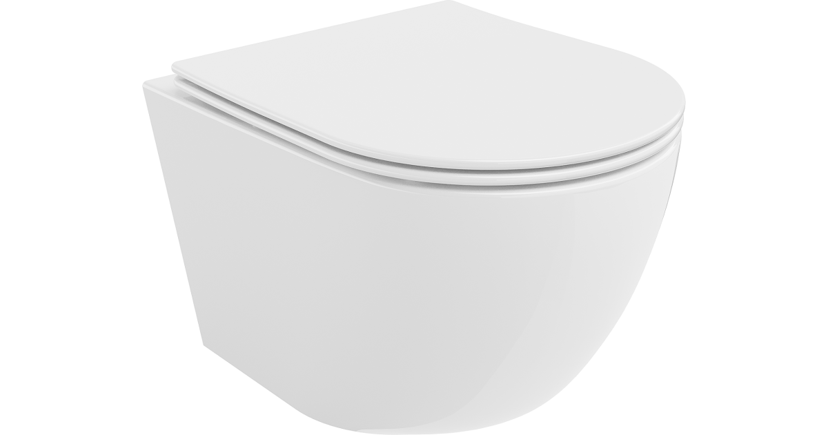 Mexen Lena toaletă WC Rimless cu capac cu închidere lentă slim