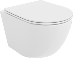 Mexen Lena toaletă WC Rimless cu capac cu coborâre lentă slim, duroplast, alb lucios - 30220400