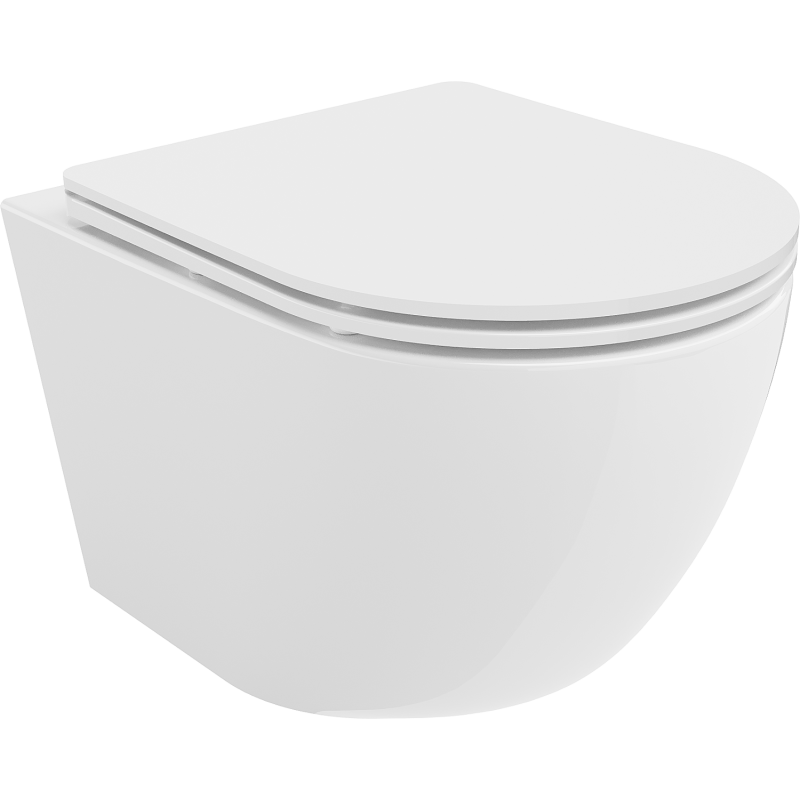 Mexen Lena vas wc fără margini cu capac cu cădere lentă slim, duroplast, alb lucios - 30220300