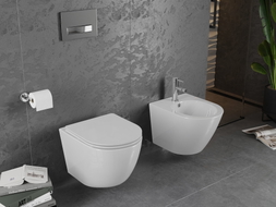 Mexen Lena wc csésze Rimless lassan csukódó Slim üléssel, duroplast, fényes fehér - 30220300