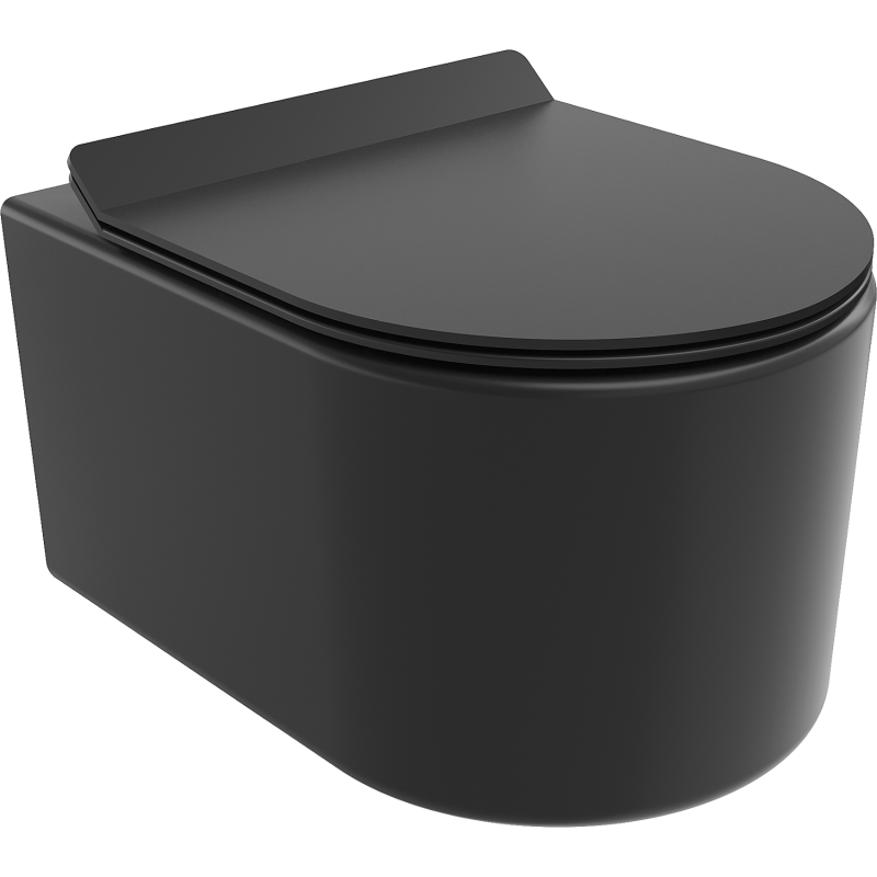 Mexen Sofia toaletă wc Rimless cu capac cu cădere lentă slim, duroplast, negru mat - 30540185