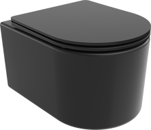 Mexen Sofia vas de toaletă Rimless cu capac slim cu închidere lentă , duroplast, Negru mat - 30541085