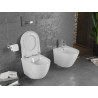 Mexen Lena Rimless WC csésze lassan záródó duroplast kemény, fehér fényes deszkával - 30220200