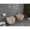 Mexen Lena Rimless WC csésze lassan leereszkedő, slim duroplast üléssel, matt cappuccino - 30224064