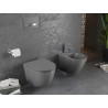 Mexen Lena rimless WC csésze lassan süllyedő vékony duroplast deszkával, sötét szürke matt - 30224071