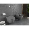 Mexen Lena vas de toaletă Rimless cu capac slim cu închidere lentă, duroplast, Gri închis mat - 30224071