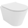 Mexen Rico perem nélküli WC csésze lassan záródó slim duroplast üléssel, fényes fehér - 30720500