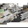 Mexen Matias chiuvetă de granit cu 1,5 compartiment cu picurător 900 x 505 mm, Albă, sifon Auriu - 6502901505-20-G