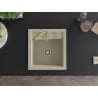 Mexen Vito 1 rekeszes gránit mosogató 520 x 490 mm, bézs, arany szifon - 6503521000-69-G