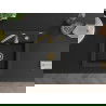 Mexen Vito chiuvetă de granit cu 1 compartiment 520 x 490 mm, Neagră/Argintiu metalic, sifon Auriu - 6503521000-73-G