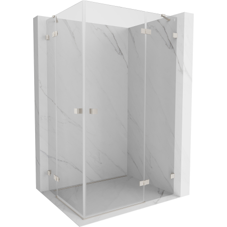 Mexen Lunar Cabină de duș Duo cu ușă batantă dreapta 115 x 100 cm, transparentă, nichel periat - 834-115P-100L-97-00