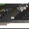 Mexen Vito chiuvetă de granit cu 1 compartiment 520 x 490 mm, Neagră picățele, sifon Auriu - 6503521000-76-G