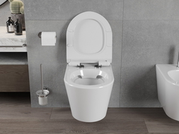 Mexen Rico perem nélküli wc csésze leeresztő automatikás ülőkével, Duroplaszt, Fehér - 30720100