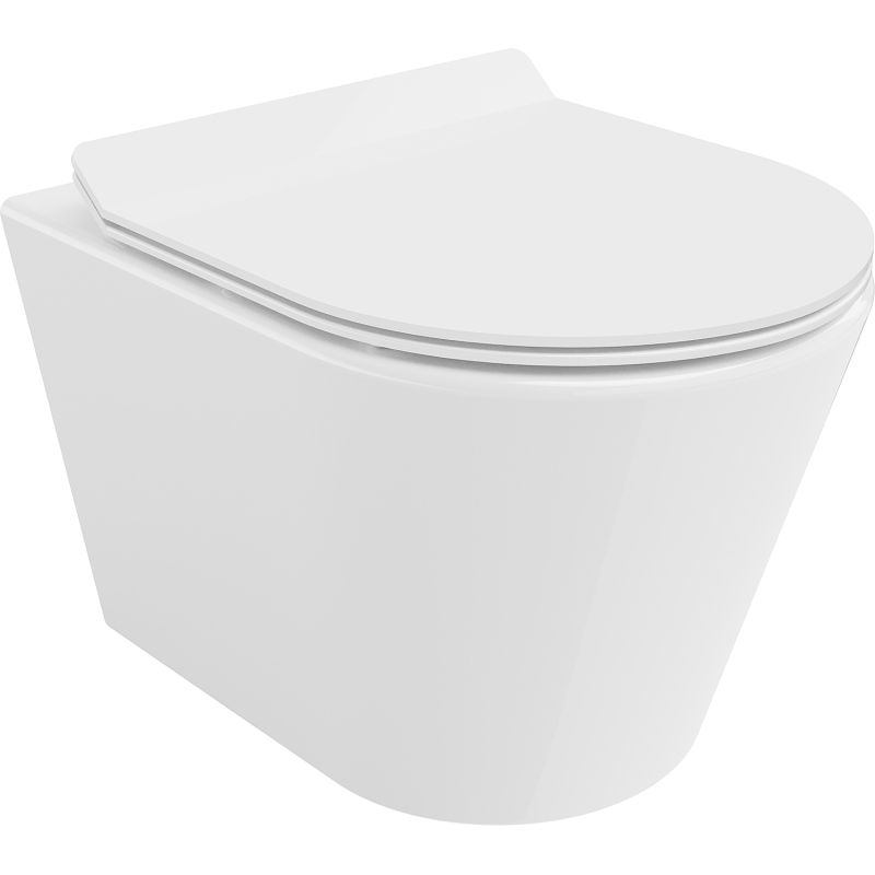 Mexen Rico perem nélküli wc csésze leeresztő automatikás ülőkével, Duroplaszt, Fehér - 30720100