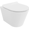 Mexen Rico Rimless WC csésze lassan záródó slim duroplaszt üléssel, fényes fehér - 30720100
