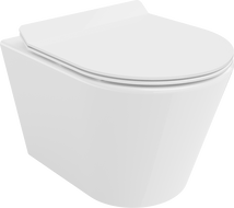 Mexen Rico vas de toaletă wc Rimless cu capac cu închidere lentă slim, duroplast, alb lucios - 30720100