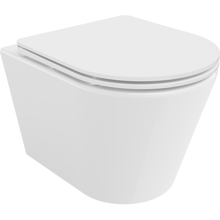 Mexen Rico perem nélküli wc csésze leeresztő automatikás ülőkével, Duroplaszt, Fehér - 30720300