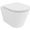 Mexen Rico Rimless WC csésze lassú leereszkedésű slim, duroplaszt, fényes fehér - 30720300