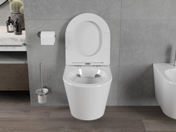 Mexen Rico Rimless WC csésze lassú leereszkedésű slim, duroplaszt, fényes fehér - 30720300
