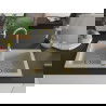 Mexen Mario chiuvetă granit 2 compartimente 820 x 436 mm, bej, sifon auriu - 6504822000-69-G