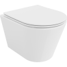 Mexen Rico Rimless WC csésze lassan záródó, ultravékony duroplast ülőkével, fényes fehér - 30720400