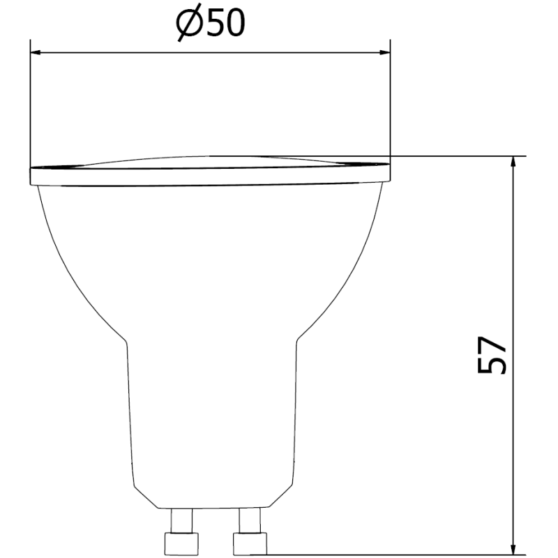 Mexen Nova Bec LED GU10, 7W, Caldă - 3000K, 735 lm - L107-GU10-0730-01