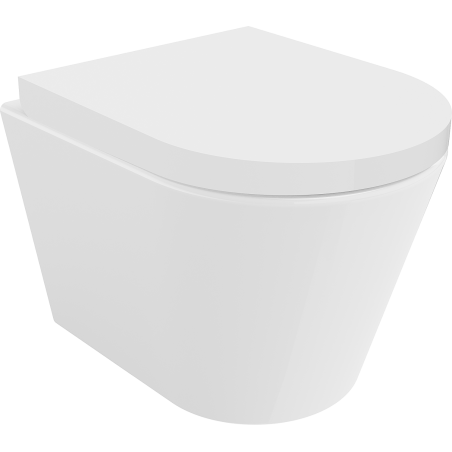 Mexen Rico perem nélküli WC-csésze lassan záródó, kemény duroplast, fényes fehér - 30720200
