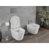 Mexen Rico perem nélküli wc csésze leeresztő automatikás, kemény ülőkével, Duroplaszt, Fehér - 30720200