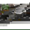 Mexen Mario Chiuvetă de granit cu 2 compartimente 820 x 436 mm, Neagră/Auriu metalic, sifon Auriu - 6504822000-75-G