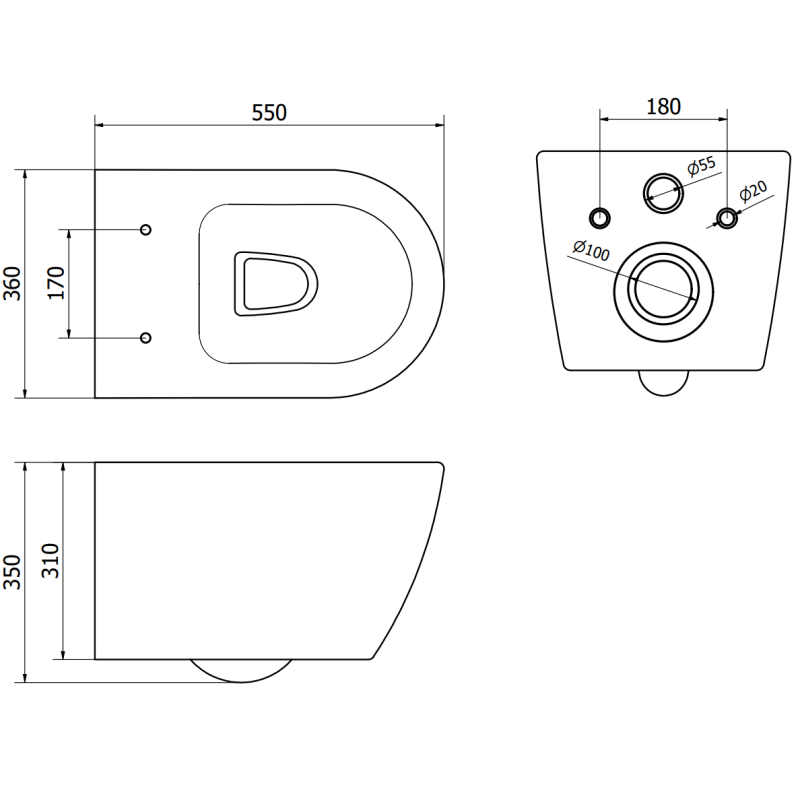Mexen Rico vas wc cu capac cu închidere lentă, dur, alb lucios - 30478000