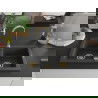 Mexen Mario Chiuvetă de granit cu 2 compartimente 820 x 436 mm, Neagră picățele, sifon Auriu - 6504822000-76-G