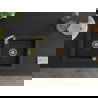 Mexen Mario Chiuvetă de granit cu 2 compartimente 820 x 436 mm, Neagră, sifon Auriu - 6504822000-77-G