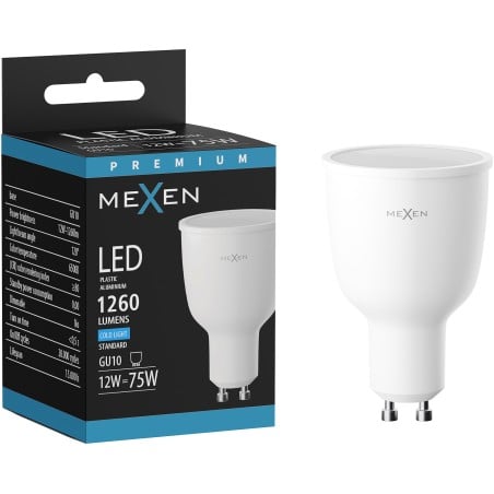 Mexen Nova LED izzó GU10, 12W, Hideg - 6500K, 1260 lm - L108-GU10-1265-01