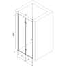 Mexen Lima ușă de duș pliabilă 70 cm, transparent, Crom - 856-070-000-01-00
