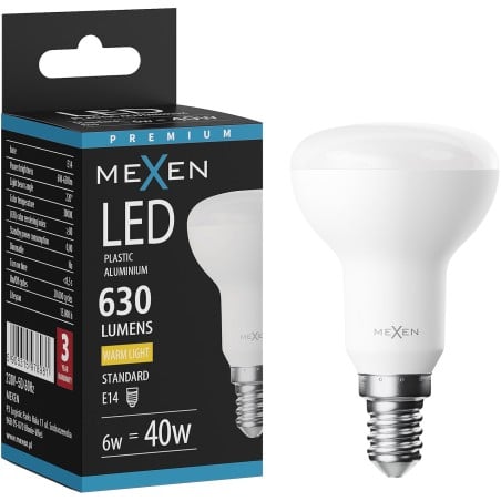 Mexen Nova LED izzó E14, R50, 6W, Meleg - 3000K, 630 lm - L103-E14-0630-01