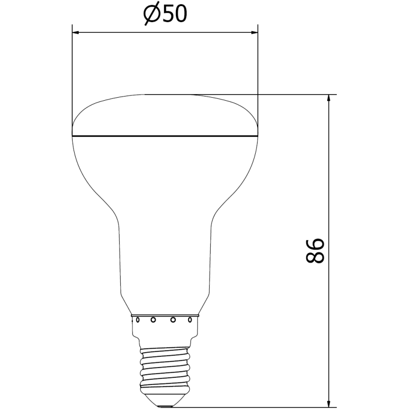 Mexen Nova Bec LED E14, R50, 6W, Rece - 6500K, 630 lm - L103-E14-0665-01