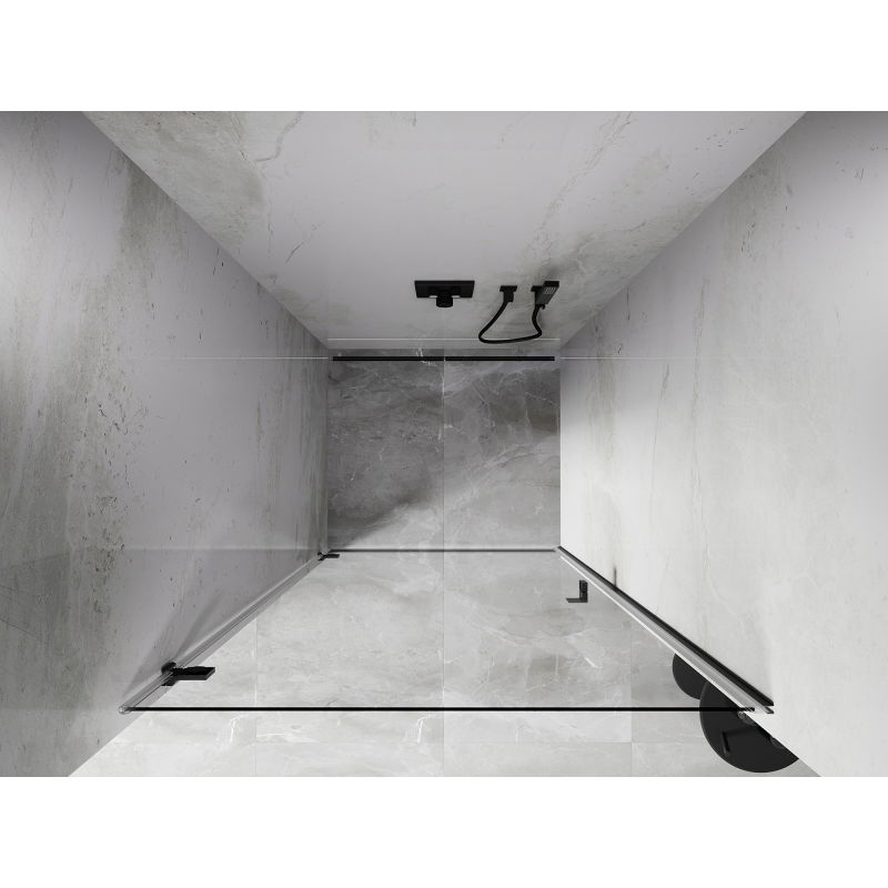 Mexen Lunar-B uși de duș batante stânga 45 cm, transparent, gri armă periat - 832-045-000-66-00-L