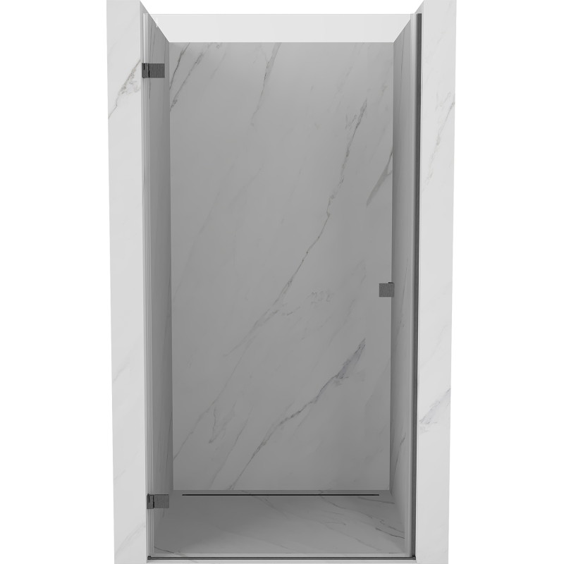 Mexen Lunar-B ușă de duș pivotantă stânga 50 cm, transparentă, gri pușcă periat - 832-050-000-66-00-L