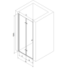 Mexen Lima ușă de duș pliabilă 110 cm, Grafit, Crom - 856-110-000-01-40