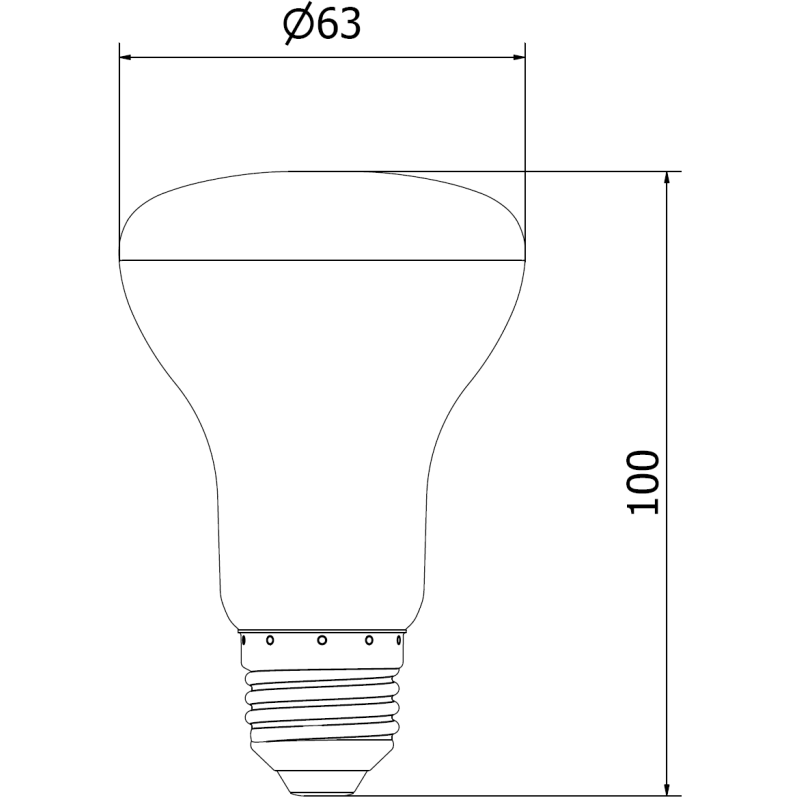 Mexen Nova LED izzó E27, R63, 8W, Hideg - 6500K, 840 lm - L104-E27-0865-01