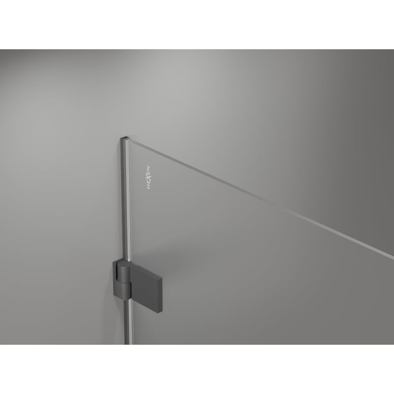 Mexen Lunar-B ușă de duș batantă dreaptă 50 cm, transparentă, metal fumuriu - 832-050-000-95-00-P