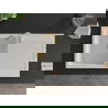 Mexen Leo chiuvetă din granit cu 1 compartiment cu picurător 900 x 500 mm, Albă, sifon Auriu - 6501901010-20-G