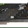 Mexen Leo chiuvetă de granit 1-cu o tavă pentru scurgere 900 x 500 mm, negru împrăștiat, sifon auriu - 6501901010-76-G