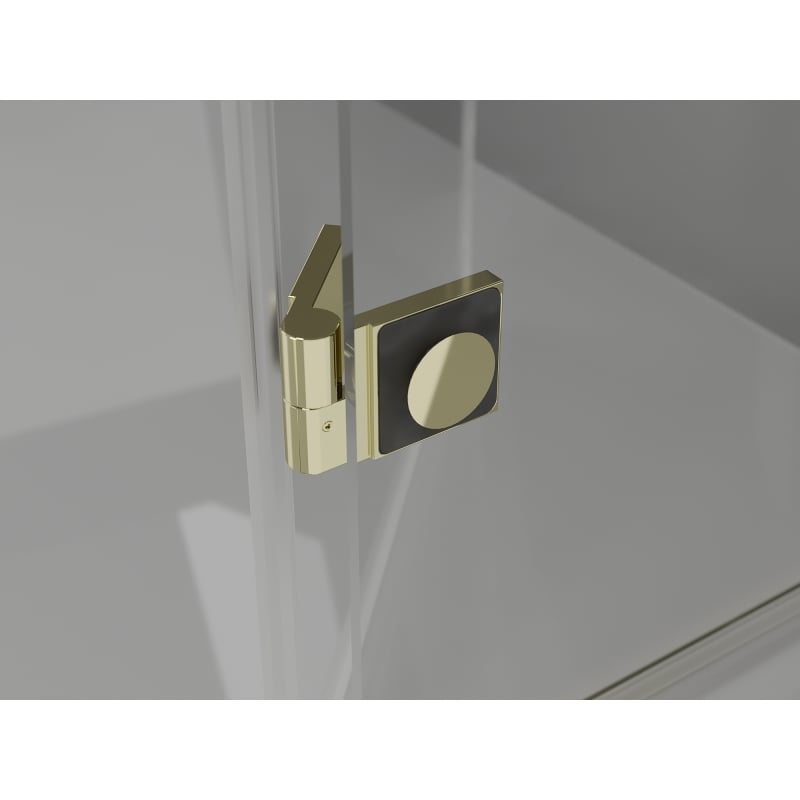 Mexen Lunar L Duo cabină de duș articulată dreapta 100 x 85 cm, transparentă, auriu - 834L-100P-085L-50-00